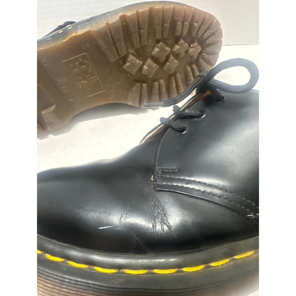 Dr. Martens 1461 Vintage Made in England Black Leather Oxford Shoes Mens 8